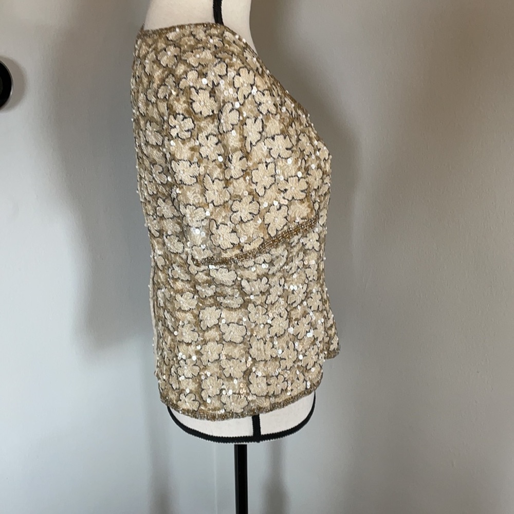 Adrianna Papell vintage occasions 100% silk top - Picture 4 of 10